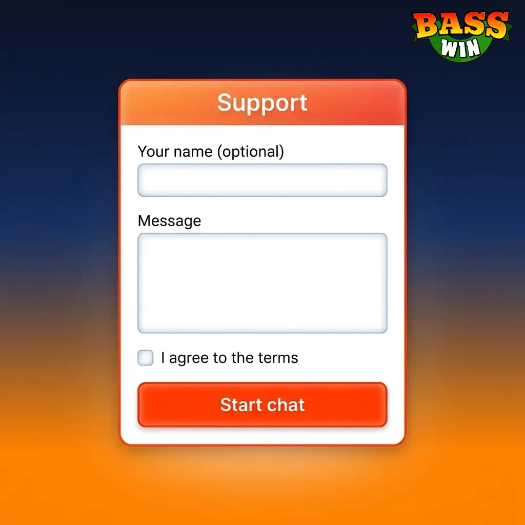 BassWin customer support options including live chat, email, and FAQ help centre for UK players available 24/7